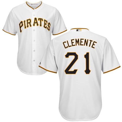 Pirates #21 Roberto Clemente White New Cool Base Stitched MLB Jersey